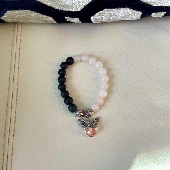 ๐ 2/$50 ๐ ANGEL Lava Bead Bracelet Aromatherapy Essential Oil Bracelet - Picture 1 of 1